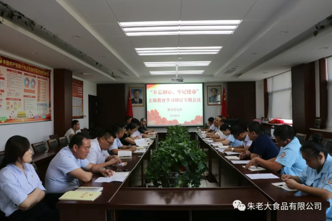 坚守初心使命 坚定理想信念 朱老大公司党委组织所属党支部召开“不忘初心、牢记使命”主题教育学习研讨专题会议